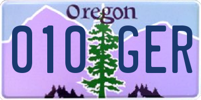 OR license plate 010GER