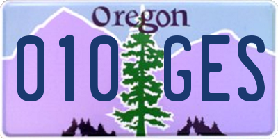 OR license plate 010GES