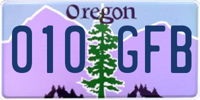 OR license plate 010GFB