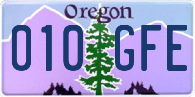 OR license plate 010GFE