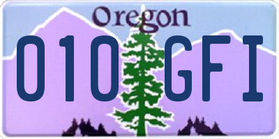 OR license plate 010GFI