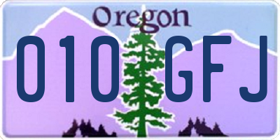 OR license plate 010GFJ