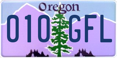 OR license plate 010GFL