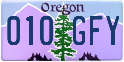 OR license plate 010GFY