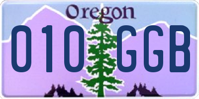 OR license plate 010GGB