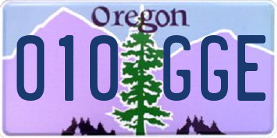 OR license plate 010GGE