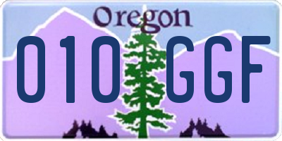 OR license plate 010GGF
