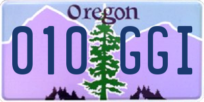 OR license plate 010GGI
