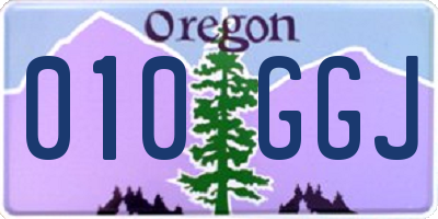 OR license plate 010GGJ