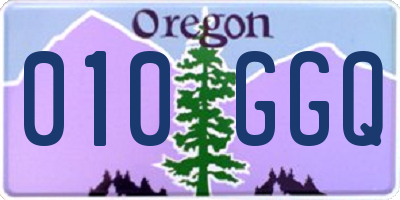 OR license plate 010GGQ