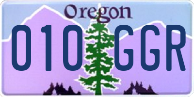 OR license plate 010GGR