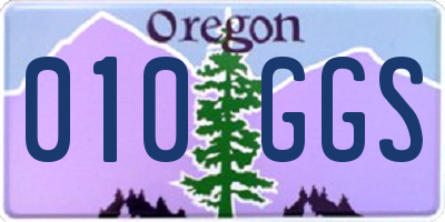 OR license plate 010GGS