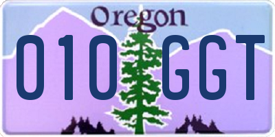 OR license plate 010GGT
