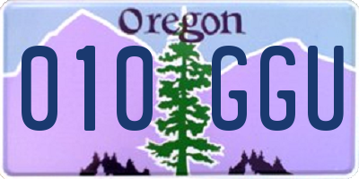 OR license plate 010GGU