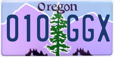 OR license plate 010GGX