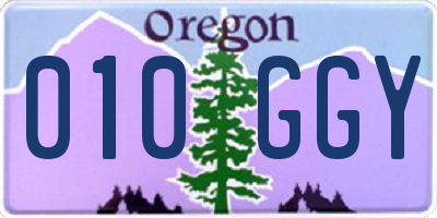 OR license plate 010GGY