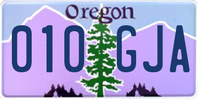 OR license plate 010GJA