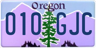 OR license plate 010GJC