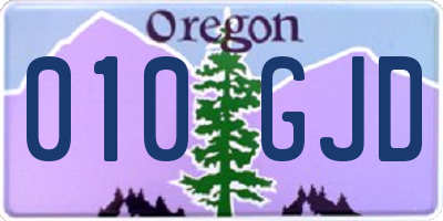 OR license plate 010GJD