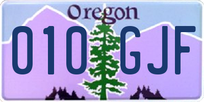 OR license plate 010GJF