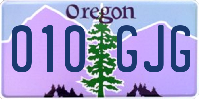 OR license plate 010GJG