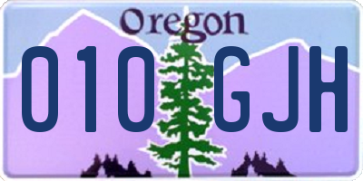 OR license plate 010GJH