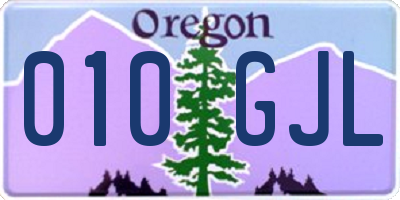 OR license plate 010GJL