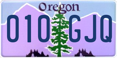 OR license plate 010GJQ