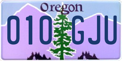 OR license plate 010GJU