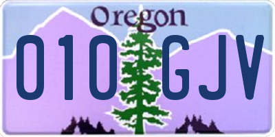 OR license plate 010GJV