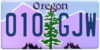 OR license plate 010GJW
