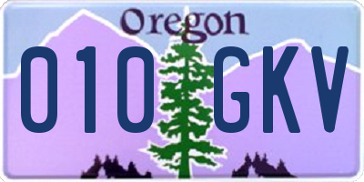 OR license plate 010GKV