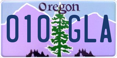 OR license plate 010GLA