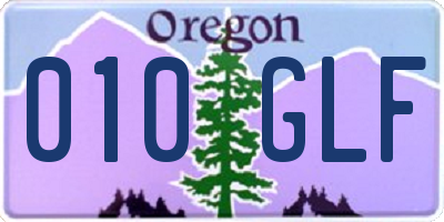 OR license plate 010GLF