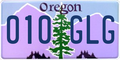 OR license plate 010GLG