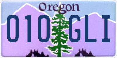 OR license plate 010GLI