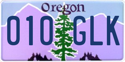 OR license plate 010GLK