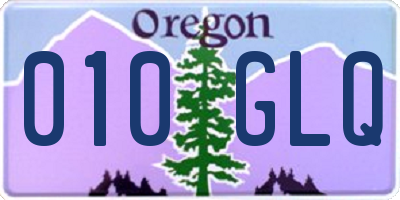 OR license plate 010GLQ