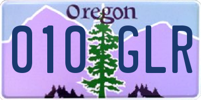 OR license plate 010GLR