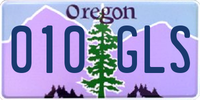 OR license plate 010GLS