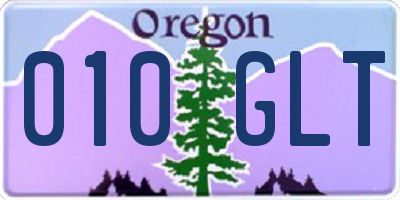 OR license plate 010GLT