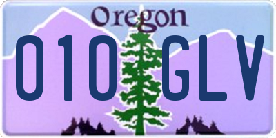 OR license plate 010GLV