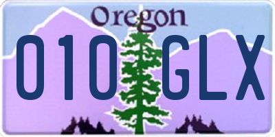 OR license plate 010GLX