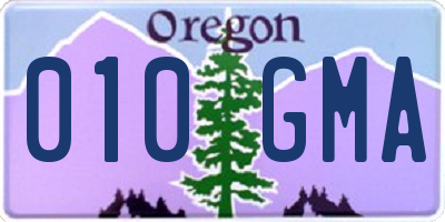 OR license plate 010GMA