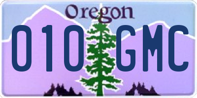 OR license plate 010GMC