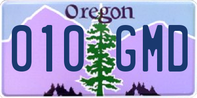 OR license plate 010GMD
