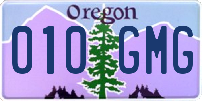 OR license plate 010GMG