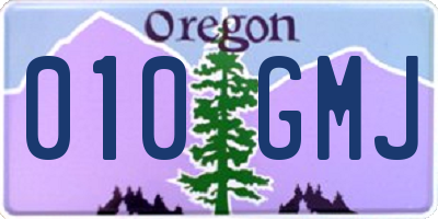 OR license plate 010GMJ