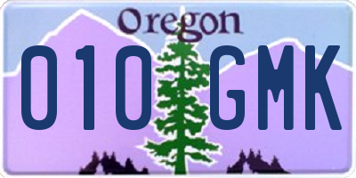 OR license plate 010GMK
