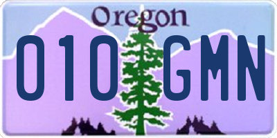 OR license plate 010GMN
